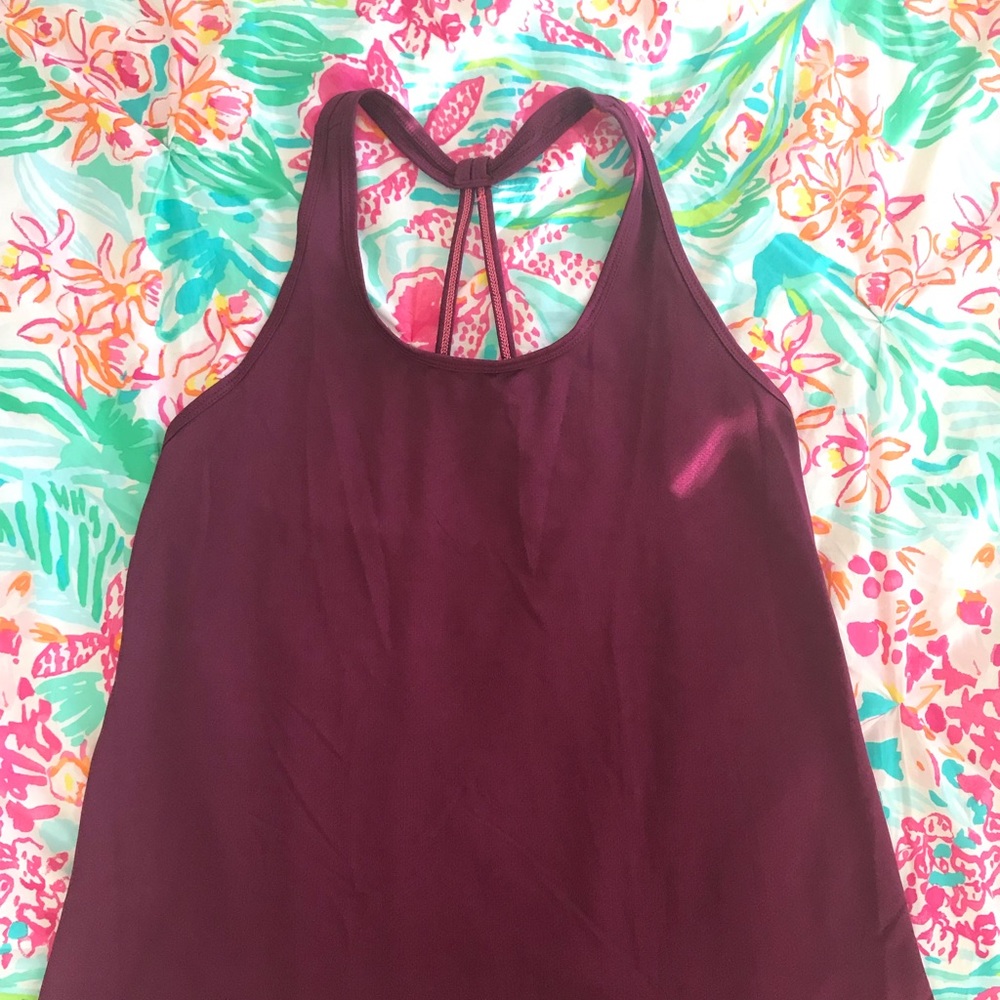 old navy active - plum dark magenta loose fit tank